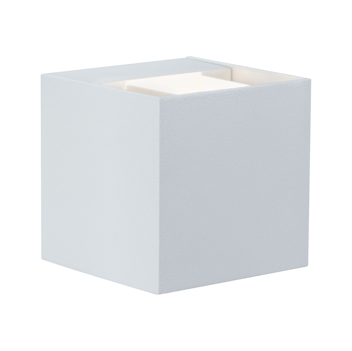 LED Wandleuchte Cybo IP65 eckig 80x80mm 2700K 2x3,5W 2x213lm 230V 40-120 Grad Weiss Aluminium