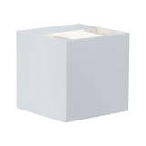 LED Wandleuchte Cybo IP65 eckig 80x80mm 2700K 2x3,5W 2x213lm 230V 40-120 Grad Weiss Aluminium