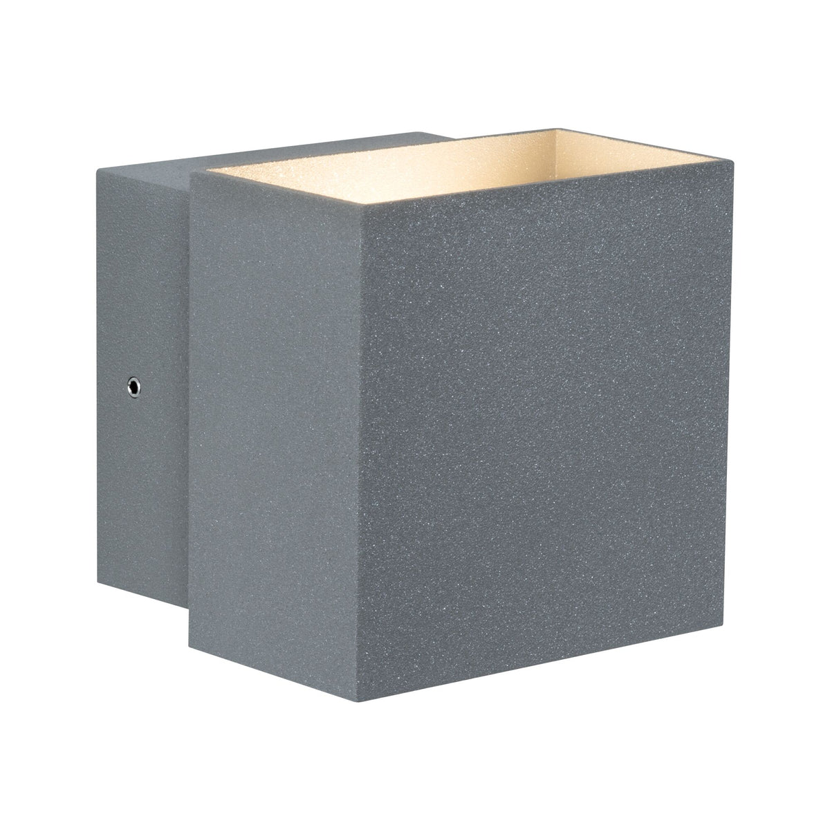 LED Wandleuchte Cybo IP65 eckig 100x100mm 2700K 2x3,5W 2x200lm 230V 85 Grad Grau Aluminium