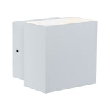 LED Wandleuchte Cybo IP65 eckig 100x100mm 2700K 2x3,5W 2x200lm 230V 85 Grad Weiss Aluminium