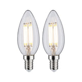 Filament 230V LED Kerze E14 2x470lm 2x4,8W 4000K Matt