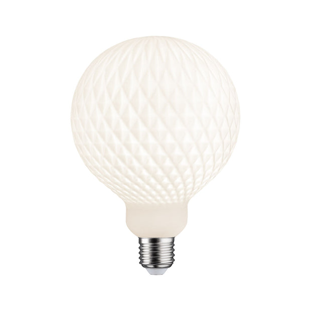 White Lampion Filament 230V LED Globe G125 E27 400lm 4,3W 3000K dimmbar Weiss