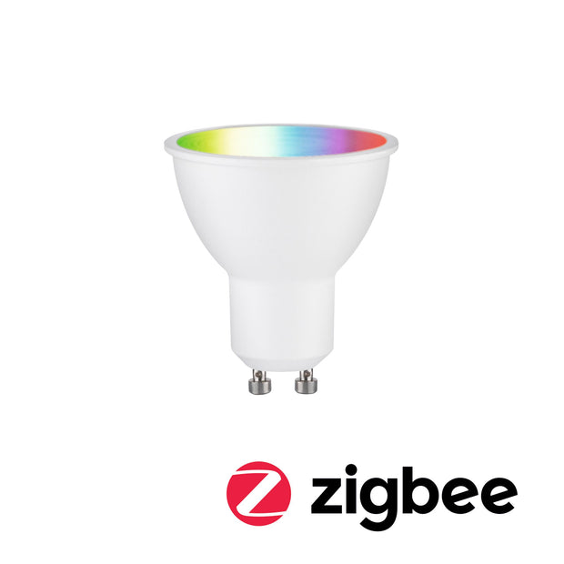 Standard 230V Smart Home Zigbee 3.0 LED Reflektor GU10 350lm 4,8W RGBW+ dimmbar Weiss matt