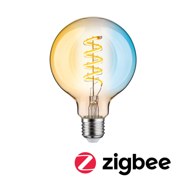 Filament 230V Smart Home Zigbee 3.0 LED Globe G95 E27 600lm 7,5W Tunable White dimmbar Gold