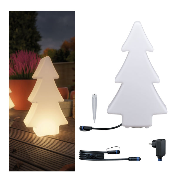 Plug & Shine Set LED Lichtobjekt Tree inkl. 2m-Kabel und Trafo IP67 3000K 2,8W Weiss