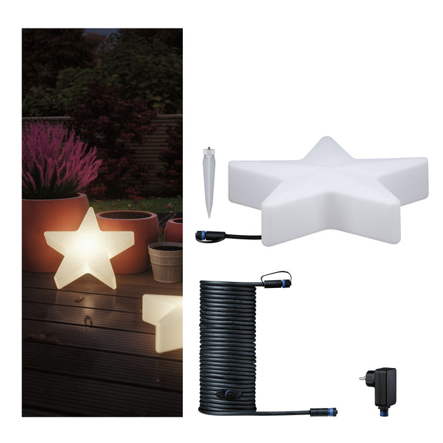 Plug & Shine Set LED Lichtobjekt Star inkl. 10m-Kabel und Trafo