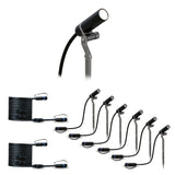 Set Plug & Shine LED Gartenstrahler Plantini 6er-Set IP65 rund 21mm 3000K 6x1,4W 6x90lm 230/24V 45 Grad Anthrazit Aluminium