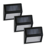 Set Solar LED Treppenleuchte Dayton 2er-Set IP44 3000K 3x2lm Anthrazit