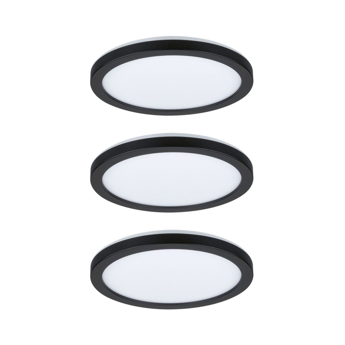 LED Panel Abia rund 300mm 3x22W 3x2200lm 2700K Schwarz matt