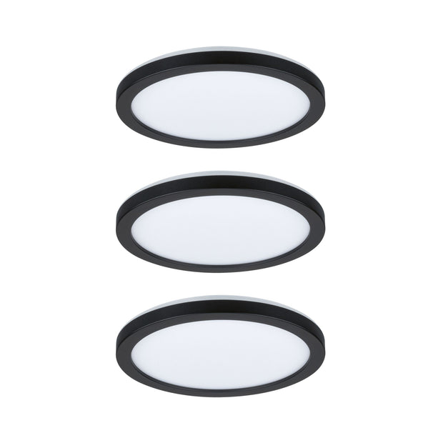 LED Panel Abia rund 300mm 3x22W 3x2200lm 2700K Schwarz matt