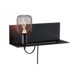 Wandleuchte Devara USB C E27 1800K 110lm 230V 3,5W Schwarz matt