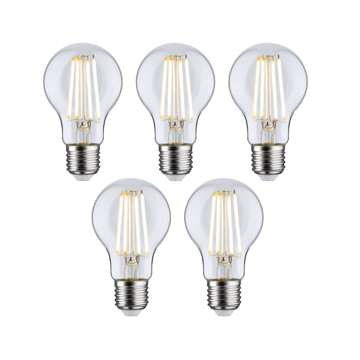 Efficient-Line Set LED Birne Filament 230V LED Birne E27 5x525lm 5x2,5W 3000K Klar