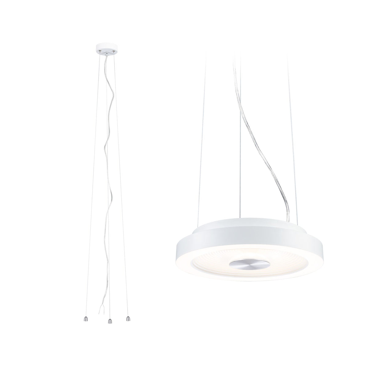 LED Deckenleuchte Volea 3000K 950lm / 0lm 230V 3,5W / 13W dimmbar Weiss/Silber