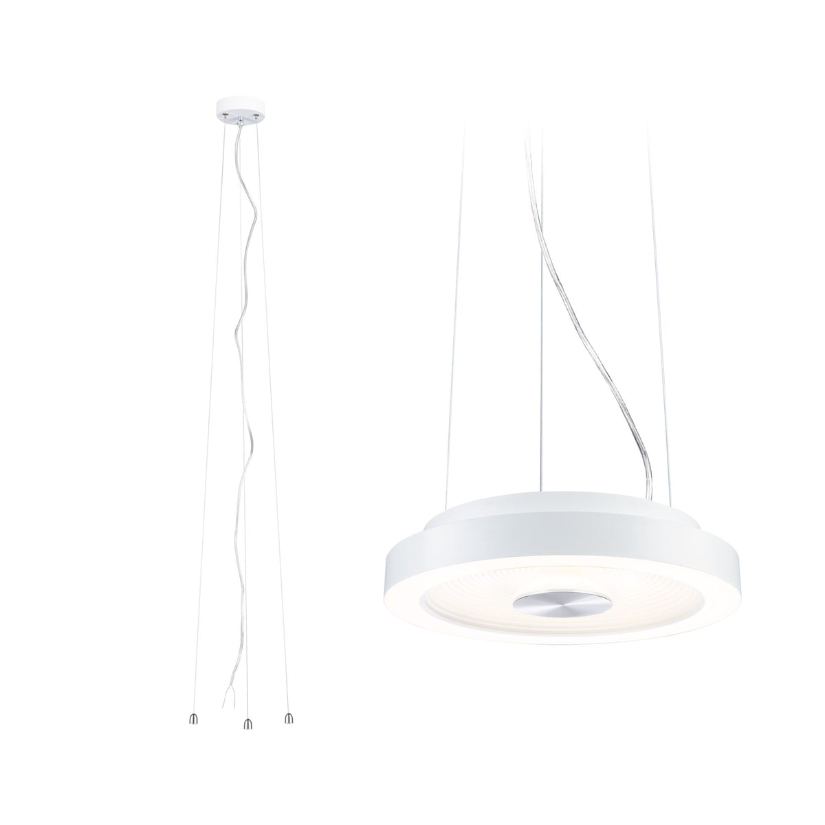 LED Deckenleuchte Volea 3000K 1300lm / 0lm 230V 4W / 18,5W dimmbar Weiss/Silber