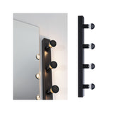 Set Spiegelleuchte Regula II inkl. Leuchtmittel 4-flammig IP44 E14 2700K 4x470lm 230V 4x4,5W dimmbar Schwarz/Kopfspiegel Schwarz matt