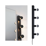 Set Spiegelleuchte Regula II inkl. Leuchtmittel 4-flammig E14 2700K 4x250lm 230V 4x2,5W dimmbar Schwarz/Kopfspiegel Schwarz matt