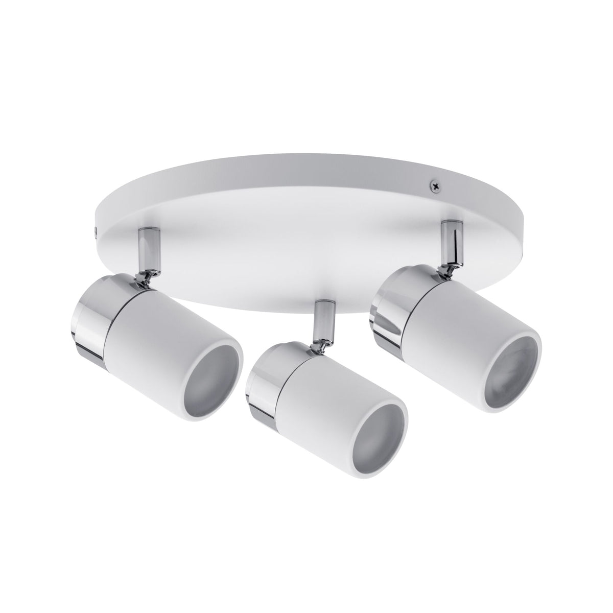 Spotlight Zyli IP44 GU10 230V max. 3x10W dimmbar Weiss/Chrom