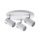 Spotlight Zyli IP44 GU10 230V max. 3x10W dimmbar Weiss/Chrom