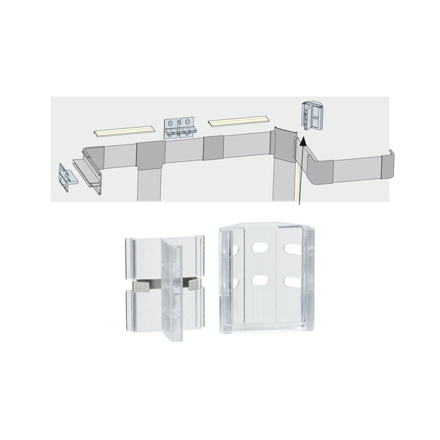 LED Strip Profil Duo Montage-Set Clix 2er Pack Transparent