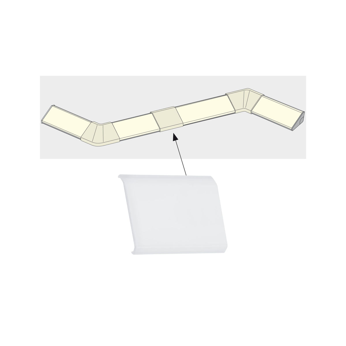 LED Strip Profil Delta Verbinder Cover 4er Set Satin