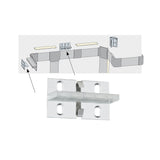 LED Strip Profil Duo Montage-Set Fixture 4er Set Transparent