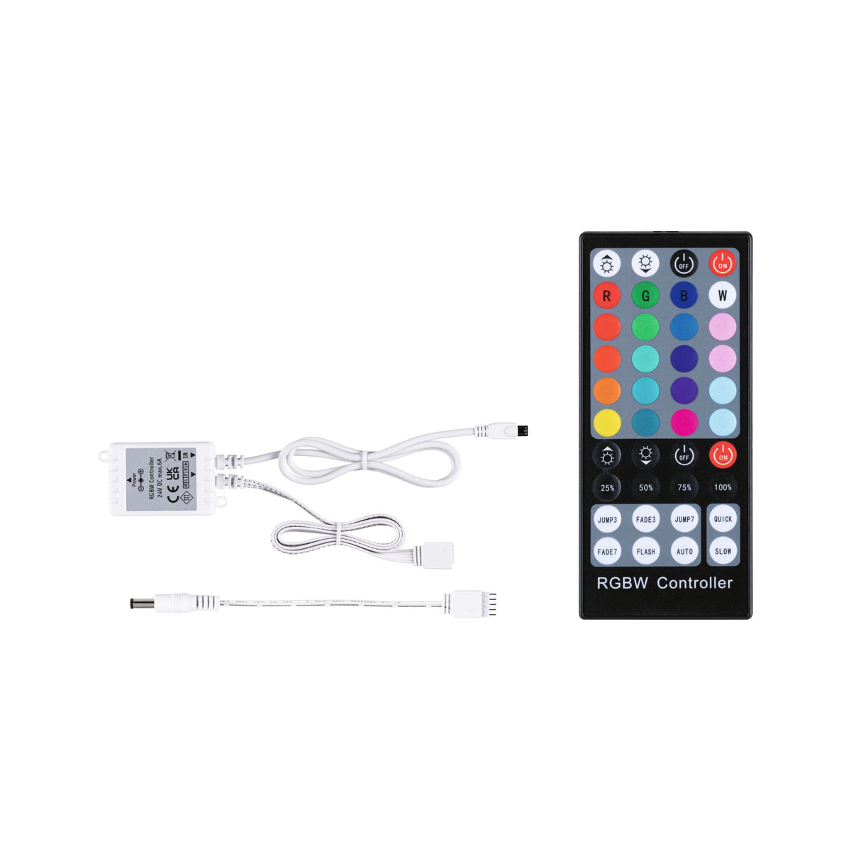 MaxLED Zubehoer Steuerung RGBW inkl. IR-Remote 24V max. 144W Weiss
