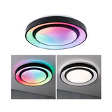 LED Deckenleuchte Rainbow mit Regenbogeneffekt RGBW+ 1500lm 230V 38,5W dimmbar Schwarz/Weiss