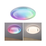LED Deckenleuchte Rainbow mit Regenbogeneffekt RGBW+ 1600lm 230V 22W dimmbar Chrom/Weiss