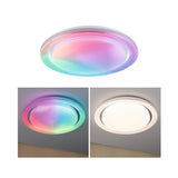LED Deckenleuchte Rainbow mit Regenbogeneffekt RGBW+ 2800lm 230V 38,5W dimmbar Chrom/Weiss