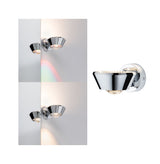 LED Wandleuchte Sabik IP44 2700K 570lm / 360lm 230V 9W / 4,5W dimmbar Chrom