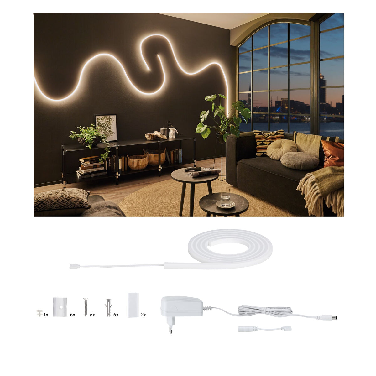 MaxLED Flow LED Strip Basisset Warmweiss 1,5m beschichtet 22,2W 1000lm/m 180 LEDs/m 2700K 24VA