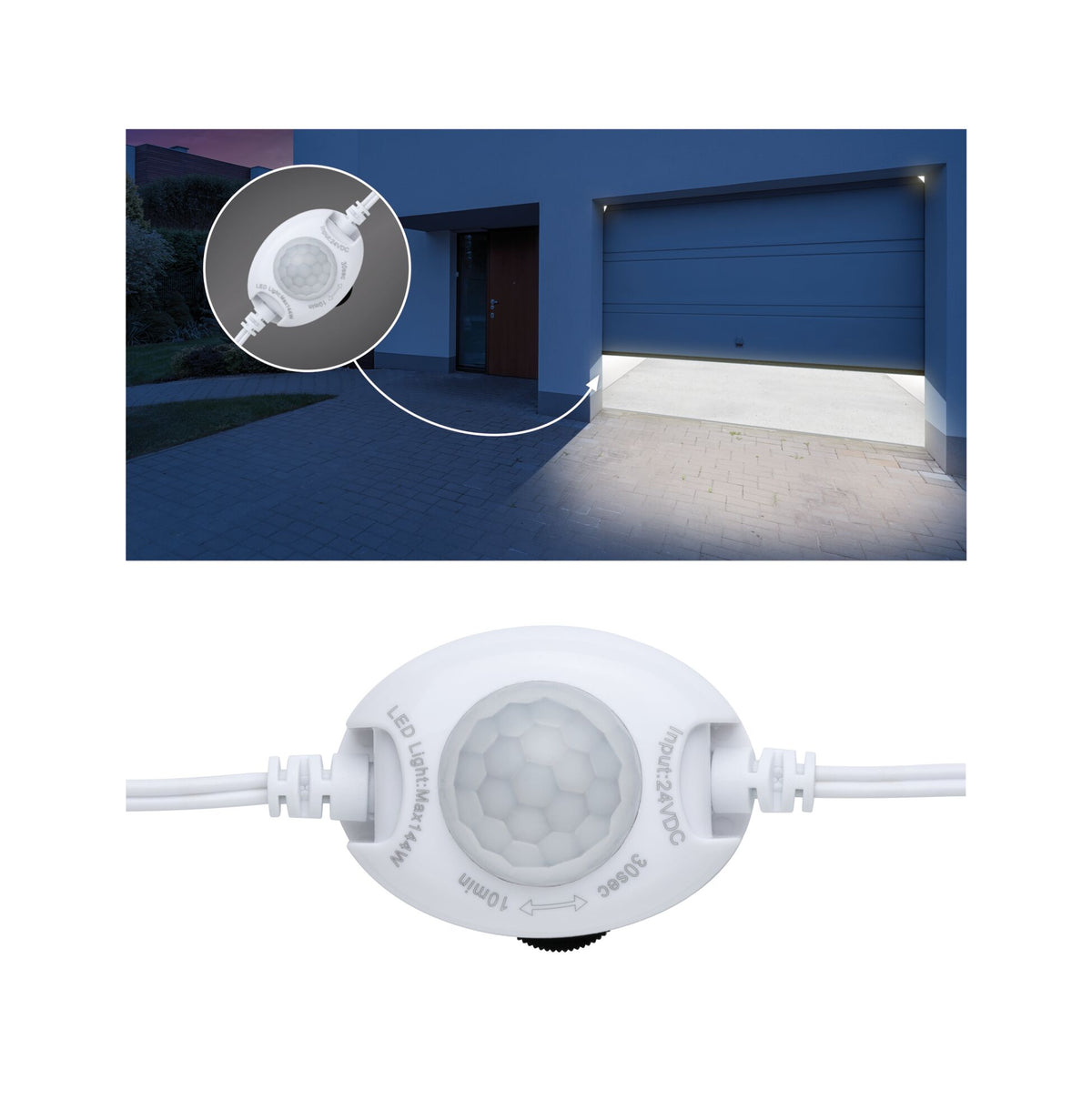 MaxLED Zubehoer Steuerung Night PIR 24V max. 144W Weiss