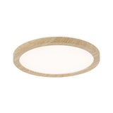 LED Panel Atria Shine Backlight IP44 rund 190mm 11,2W 850lm 3000K Holzoptik