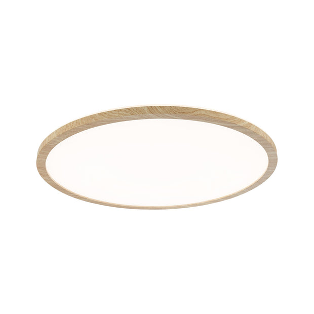 LED Panel Atria Shine Backlight IP44 rund 420mm 22W 2300lm 3000K Holzoptik