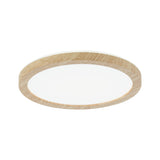 LED Panel Atria Shine Backlight IP44 rund 190mm 11,2W 850lm 4000K Holzoptik