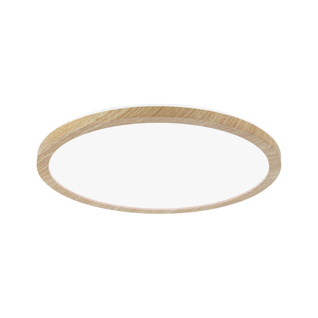 LED Panel Atria Shine Backlight IP44 rund 293mm 16W 1600lm 4000K Holzoptik
