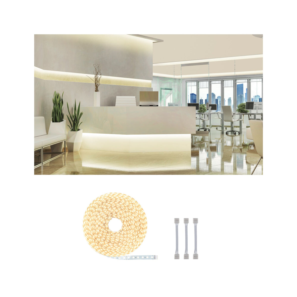 MaxLED 500 LED Strip Einzelstrip 20m Warmweiss 72W 55lm/m 2700K