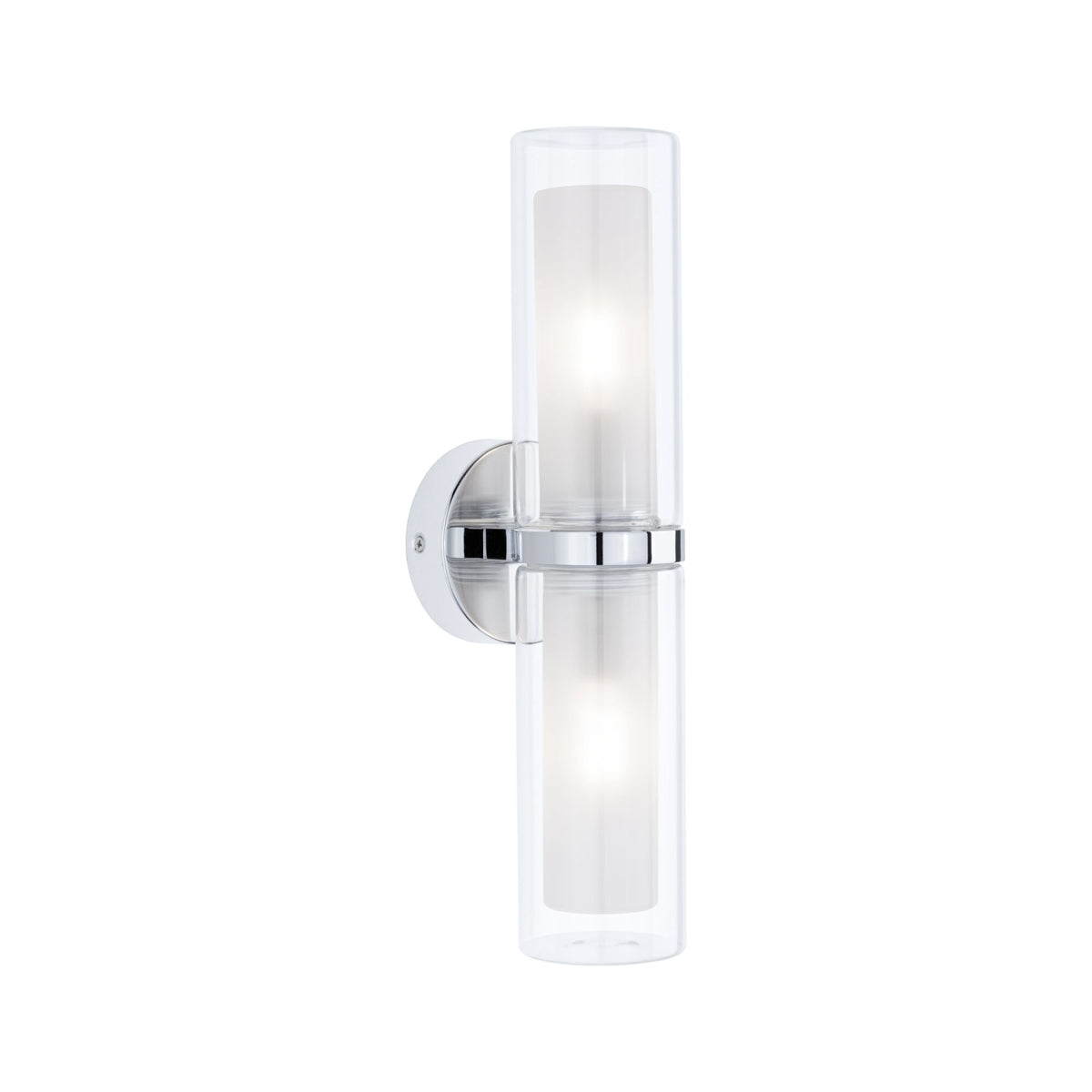 Selection Bathroom Wandleuchte Luena IP44 E14 230V max. 2x20W dimmbar Chrom/Glas