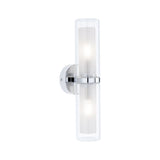 Selection Bathroom Wandleuchte Luena IP44 E14 230V max. 2x20W dimmbar Chrom/Glas
