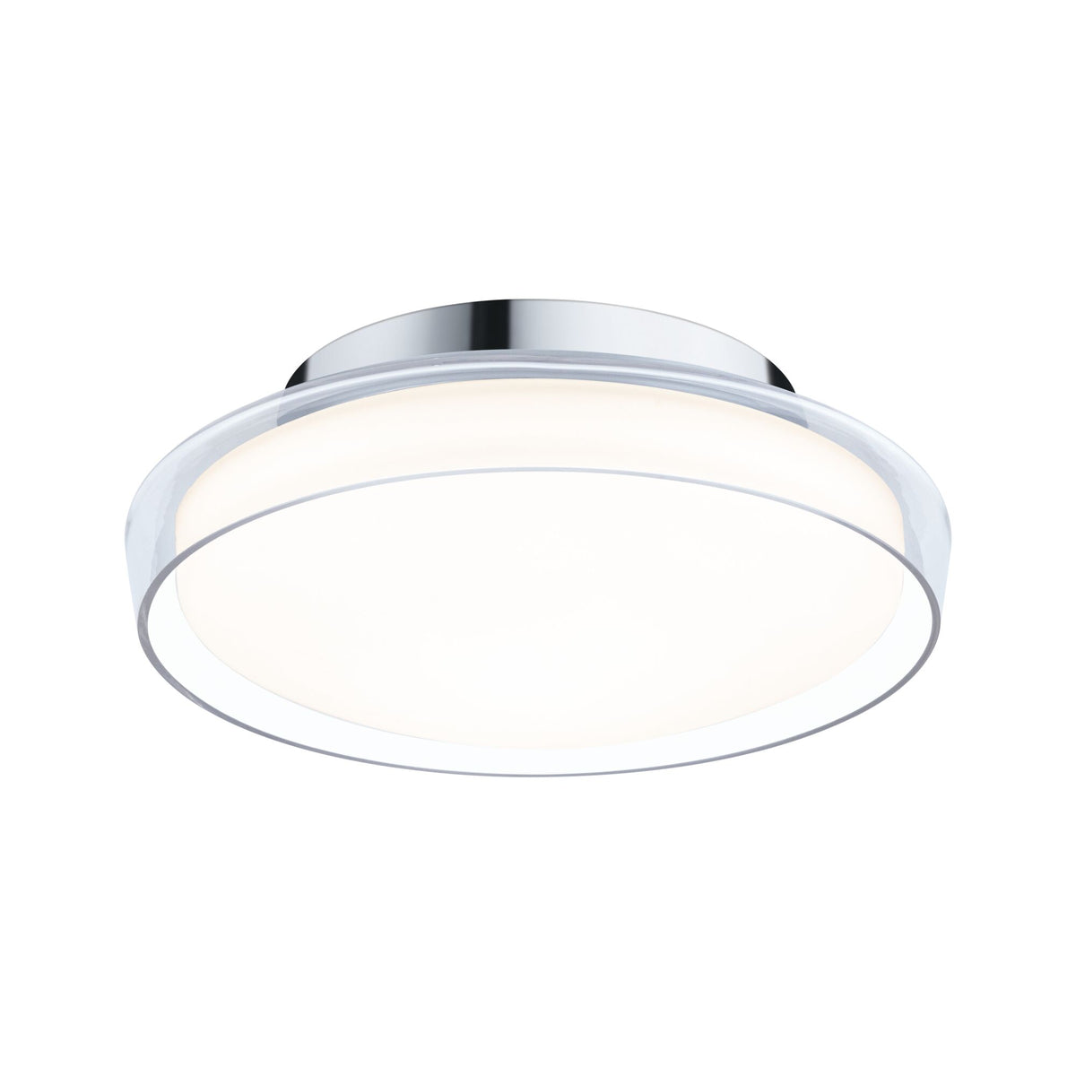 Selection Bathroom LED Deckenleuchte Luena IP44 3000K 600lm 230V 11,5W Glas/Chrom