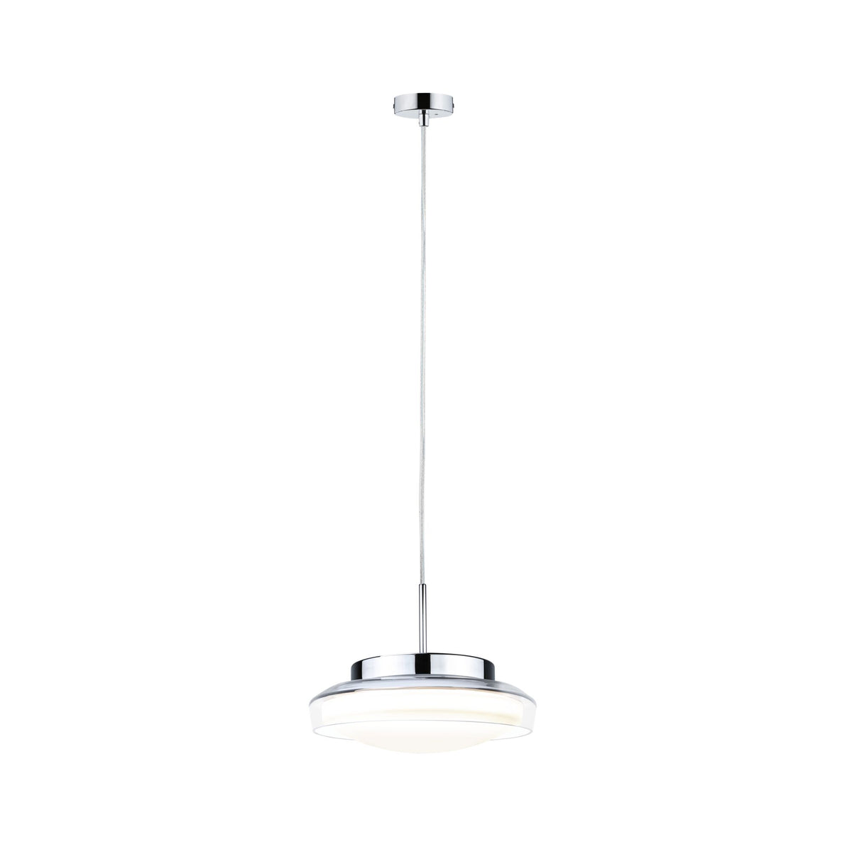 Selection Bathroom LED Pendelleuchte Luena IP44 3000K 600lm 11,5W Glas/Chrom