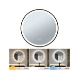 LED Leuchtspiegel Mirra IP44 White Switch 750lm 230V 11,5W dimmbar Schwarz/Spiegel