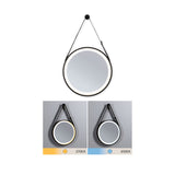 LED Leuchtspiegel Miro IP44 Tunable White 200lm 230V 7,5W Spiegel/Schwarz matt