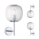 Selection Bathroom Wandleuchte Ruya IP44 E14 230V max. 20W dimmbar Glas/Chrom