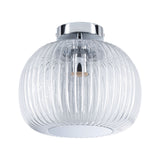 LED Deckenleuchte Ruya IP44 E27 230V max. 60W dimmbar Glas/Chrom