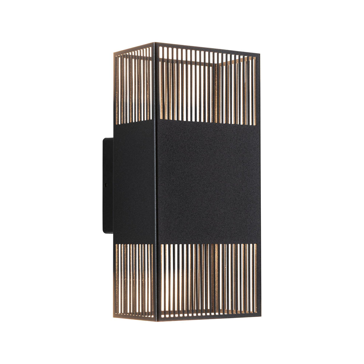 LED Wandleuchte Tharin IP44 3000K 120x250mm 2x3,7W Schwarz