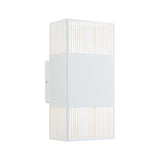 LED Wandleuchte Tharin IP44 3000K 120x250mm 2x3,7W Weiss