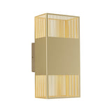 LED Wandleuchte Tharin IP44 3000K 120x250mm 2x3,7W Gold