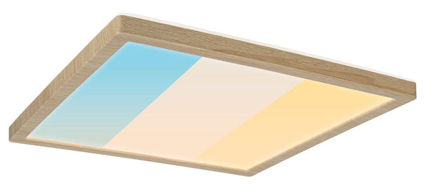 LED Panel Atria Shine White Select IP44 eckig 298x298mm 15,7W 2100lm 3000 - 6500K Holzoptik