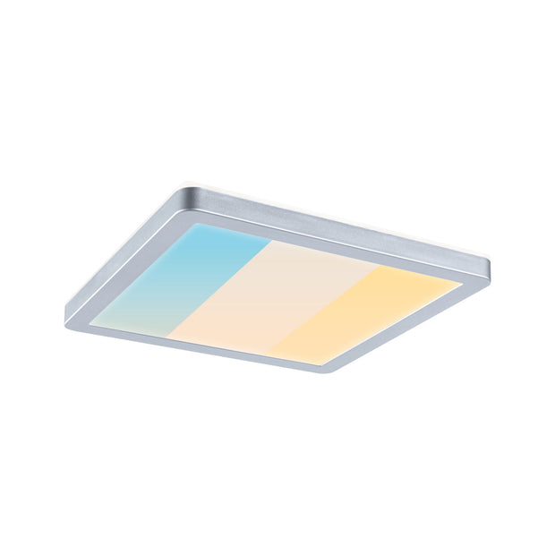 LED Panel Atria Shine White Select IP44 eckig 190x190mm 8W 1160lm 3000 - 6500K Chrom matt